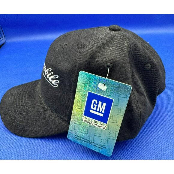 NWT Oldsmobile Logo Black Snapback Hat GM Licensed Hot Rods Plus Adjustable - Picture 6 of 6